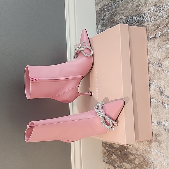 MACH & MACH Other - MACH & MACH Crystal Embellished Double Bow Bootie size 38